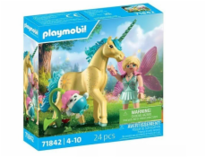 Playmobil Zestaw z figurkami Princess Magic 71842 Jednorożec do kolekcjonowania Sunshine Blossom z wróżką