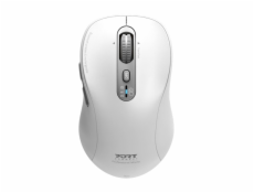 PORT CONNECT EXPERT, Bluetooth a 2,4GHz bezdrátová nabíjecí myš, USB-C, bílá