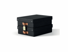 LEITZ úložný box, karton, velikost M nízký, 2 ks černý