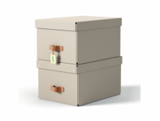 LEITZ úložný box, karton, velikost M, 2 ks béžový