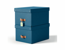 LEITZ úložný box, karton, velikost M, 2 ks námořnická modrá