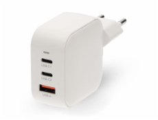 NEDIS síťová nabíječka/ 70 W/ PD 3.0/ rychlé nabíjení/ 1.5 / 2.25 / 2.5 / 3.0 / 3.5 A/ USB-A/ 2x USB-C/ bílá