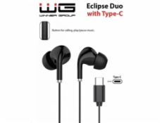 WG - Sluchátka s konektorem Type-C, Eclipse Duo, drátové, black