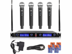 DNA WM4 VOCAL SET - Mikrofon bezprzewodowy, 4x nadajnik doręczny, system nagłośnienia UHF