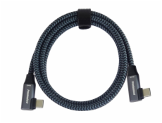 PremiumCord USB-C 2x zahnutý kabel, 2m