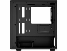 EVOLVEO Panthera, skříň mATX, 6x ARGB ventilátor 120mm, dřevěný přední panel + skleněná bočnice