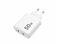 WG - Síťová nabíječka 2x USB-C 50W, 1x USB-C PD 30W + 1x USB-C PD 20W, bílá