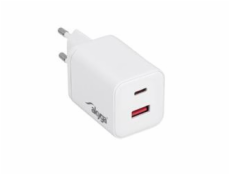 Akyga USB Nabíječka AK-CH-28 USB-A + USB-C PD 5-21V / max. 3A 45W Quick Charge 3.0 GaN