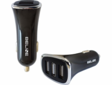 Nabíjačka do auta 3xUSB 4A čierna