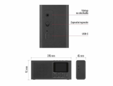 EMOS P-600B, DAB FM BLUETOOTH RÁDIO ČERNÁ