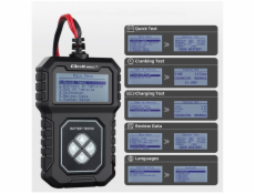 Qoltec Digitální tester baterií s LCD | 12V | AGM | GEL | STD | 30-220Ah