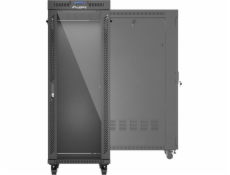 Lanberg 19palcová 32U 600x1000 LCD rozvaděč s prosklenými dveřmi, černá (ploché balení)