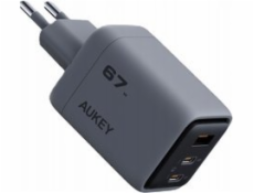 AUKEY PA-C3 3xUSB (2xUSB-C + 1xUSB-A) 67W 5A QC5.0 PD3.0 AFC PPS FCP SCP nabíječka