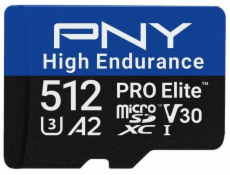 PNY Pamäťová karta microSD s vysokou odolnosťou 512 GB P-SDU512V32100PHE-GE
