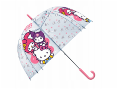 Kids Euroswan Průhledný manuální deštník Hello Kitty