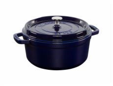 Staub La Cocotte 24cm kulatá tmavě modrá litinová miska 3,7l