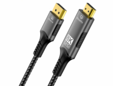 PremiumCord DP 1.4 na HDMI 2.1 kabel, 2m