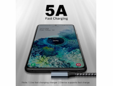 PremiumCord USB-C 2x zahnutý kabel, 1m