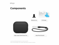 ELAGO Airpods Pro 3 Liquid Hybrid Strap Case - Black
