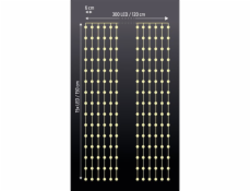 Solight LED vánoční závěs okenní, stříbrný, 300x mini LED, časovač, 8 funkcí, USB - 1V10