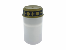 Svíčka hřbitovní LED bateriová 12 cm bílá s časovačem (