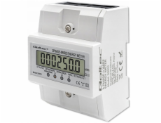 Qoltec Třífázový elektronický elektroměr | Měřič spotřeby energie na DIN lištu | 400V | 100A | LCD | 4P