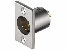 Konektor pre montáž do panelu mikrofónu Goobay, 5pinový, konektor pre montáž do panelu