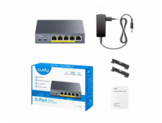 GS105P 5portový gigabitový PoE+ přepínač 36W
