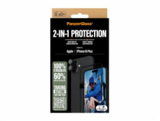 PanzerGlass ochranné sklo UWF + Hoops Bundle pro iPhone 16 Plus - Black Frame
