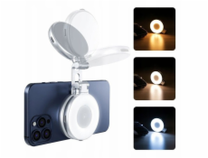 Telesin LED lampa + magnetické zrcadlo, telefon, chytrý telefon, fotografie, selfie, vlog, / C03