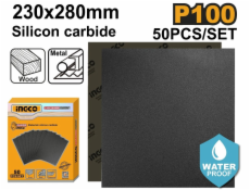 Ingco papír brusný P100 230 x 280mm, 50 ks
