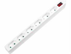 LogiLink Prodlužovací kabel LogiLink 6 zásuvek 1,5 m bílý