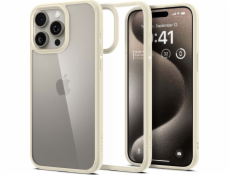 Spigen Crystal Hybrid, béžová, tlumená - iPhone 15 Pro Max