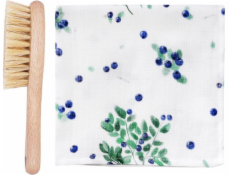 LullaLove kartáč na kolébku s žínkou Lullalove bobule