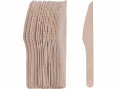 Vilde Dřevěné nože jednorázové příbory, ekologické, piknikové, přírodní, 20 kusů