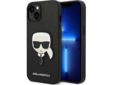 Karl Lagerfeld Pouzdro Karl Lagerfeld Saffiano Karl Head Patch – iPhone 14 Plus (černé)