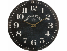 Atmosphera Dřevěné nástěnné hodiny nástěnné hodiny s průhlednými číslicemi, černé, O 38 cm