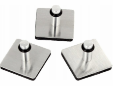 Zeller Sada magnetických háčků ČTVERCOVÝCH - 3 kusy v sadě, ZELLER