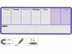 Nobo Týdenní diář 140x360 fialový