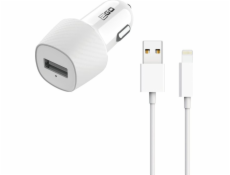 2GO Nabíječka 2GO 797252 Univerzální nabíječka mobilních zařízení, bílý automatický zapalovač