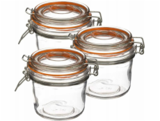 Secret de Gourmet Skleněná dóza s víčkem a sponou, 350 ml, balení po 3 kusech
