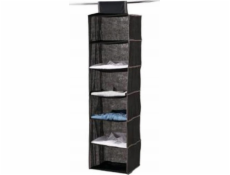 5five Látkový organizér do šatní skříně, závěsný, 6 přihrádek