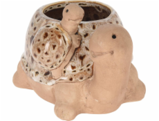 ProGarden Porcelánový zahradní květináč želva, 15 x 11 cm