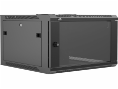 Caymon CAYMON WPR606R/B Nástěnná 19” 6U racková skříň, hloubka 600 mm, odnímatelný zadní kryt, černá