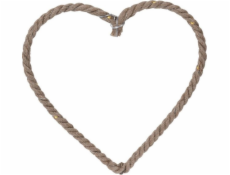 Home Styling Collection Vánoční dekorace Jutová LED vánoční ozdoba na stromeček, 40 cm, srdce