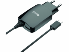 2GO 2GO Ladegerät Charger 12W USB-C + 1-Port 1x USB-A kabel 1,4m černý