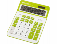 Eleven Kalkulačka ELEVEN Bílá kancelářská kalkulačka CDC120WHGN s bílými a zelenými klávesami a zeleným rámečkem kolem displeje