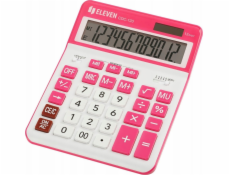Eleven Kalkulačka ELEVEN Bílá kancelářská kalkulačka CDC120WHRD s bílými a růžovými klávesami a růžovým rámečkem kolem displeje