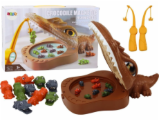 LeanToys Magnetická hra na lov krokodýlů, hnědá
