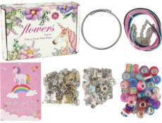 LeanToys Sada na výrobu náramků s 90 korálky